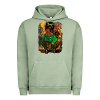 Pigment Oil Green juneteenth black woman fashion girl Urban Hoodie - CowGirlArtShop