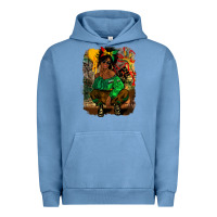 Pigment Pebble Blue juneteenth black woman fashion girl Urban Hoodie - CowGirlArtShop