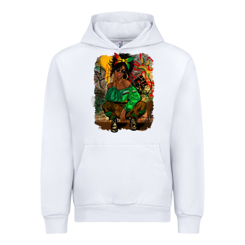 Juneteenth Black Woman Fashion Girl Urban Hoodie by CowGirlArtShop | Teevron