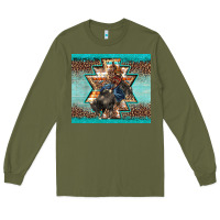 Army Green western rodeo bullfighter Aztec leopard turquoise Long Sleeve Tee - BarkalooDesign