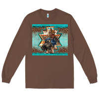 Chestnut western rodeo bullfighter Aztec leopard turquoise Long Sleeve Tee - BarkalooDesign