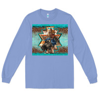 Western Rodeo Bullfighter Aztec Leopard Turquoise Long Sleeve Tee | Teevron