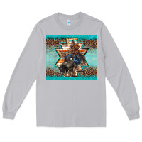 Moon Dust western rodeo bullfighter Aztec leopard turquoise Long Sleeve Tee - BarkalooDesign