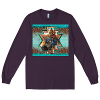 Plum western rodeo bullfighter Aztec leopard turquoise Long Sleeve Tee - BarkalooDesign