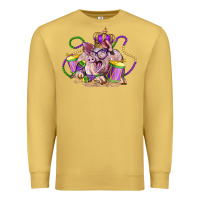 Antique Gold Mardi Gras pig Premium Sweatshirt - LillyAllenDesigns