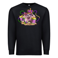 Black Mardi Gras pig Premium Sweatshirt - LillyAllenDesigns