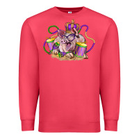 Cardinal Mardi Gras pig Premium Sweatshirt - LillyAllenDesigns