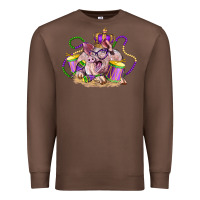 Chestnut Mardi Gras pig Premium Sweatshirt - LillyAllenDesigns
