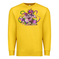 Lemon Mardi Gras pig Premium Sweatshirt - LillyAllenDesigns