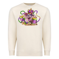 Sandshell Mardi Gras pig Premium Sweatshirt - LillyAllenDesigns