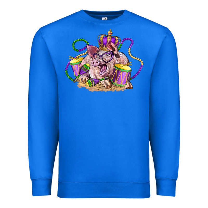 Mardi Gras Pig Premium Sweatshirt by LillyAllenDesigns | Teevron