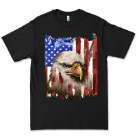 Black usa flag with eagle head Premium Tee - texasbilliewilder