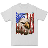 Dove Grey usa flag with eagle head Premium Tee - texasbilliewilder