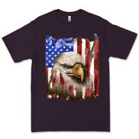 Plum usa flag with eagle head Premium Tee - texasbilliewilder
