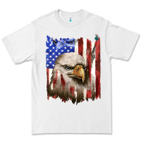 White usa flag with eagle head Premium Tee - texasbilliewilder