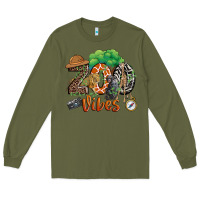 Army Green zoo vibes Long Sleeve Tee - JahusDesignShop
