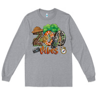 Heather Grey zoo vibes Long Sleeve Tee - JahusDesignShop