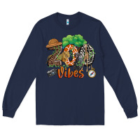 Navy zoo vibes Long Sleeve Tee - JahusDesignShop