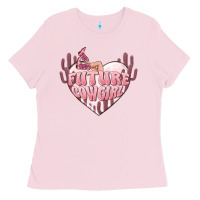 Bubblegum Pink future cowgirl Ladies Tee - MaliasSmallBusiness