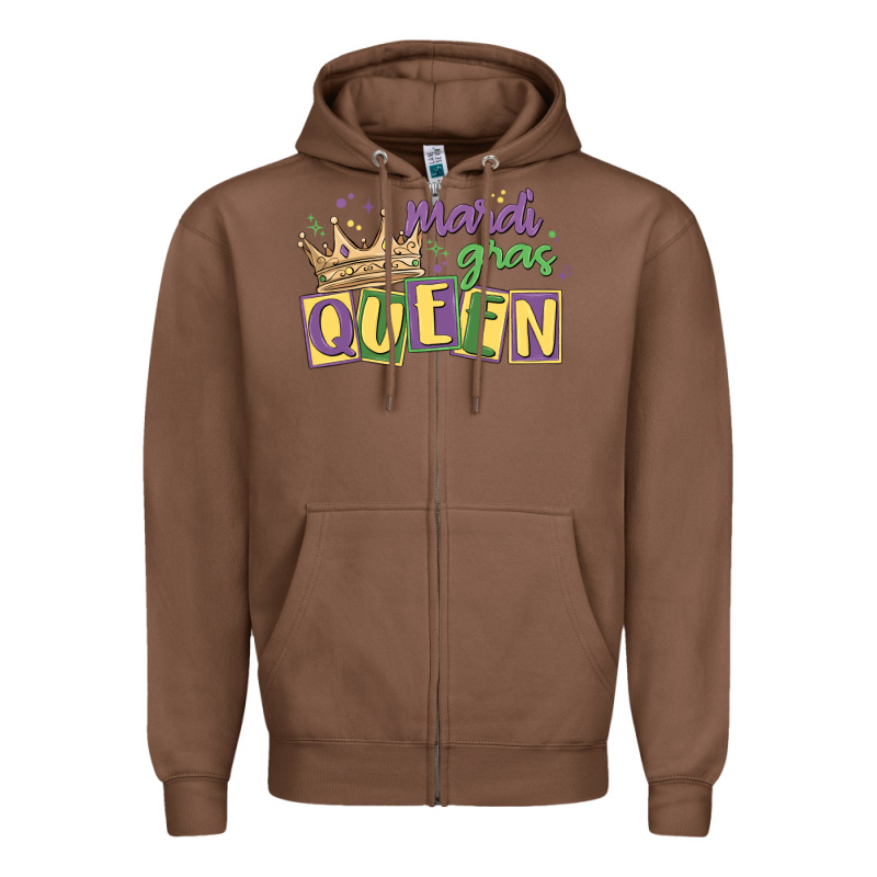 Mardi Gras Queen Zipper Hoodie by MaliasSmallBusiness | Teevron