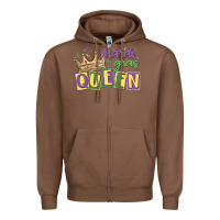 Chestnut mardi gras queen Zipper Hoodie - MaliasSmallBusiness