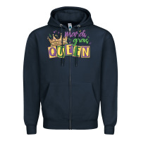 Navy mardi gras queen Zipper Hoodie - MaliasSmallBusiness