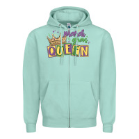 Seafoam mardi gras queen Zipper Hoodie - MaliasSmallBusiness