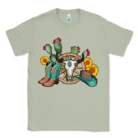 Matcha wheel bull skull western cowboy Classic Tee - AdoDesignShop