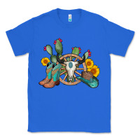 True Royal wheel bull skull western cowboy Classic Tee - AdoDesignShop