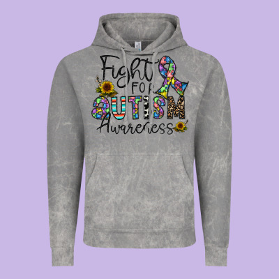 Fight For Autism Awareness Vintage Hoodie Designed By Cowhidedigitalart