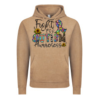 Vintage Coffee fight for autism awareness Vintage Hoodie - CowhideDigitalArt