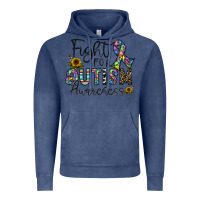 Vintage Denim fight for autism awareness Vintage Hoodie - CowhideDigitalArt