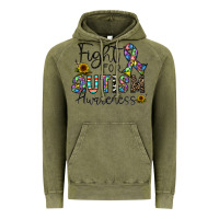Vintage Olive fight for autism awareness Vintage Hoodie - CowhideDigitalArt