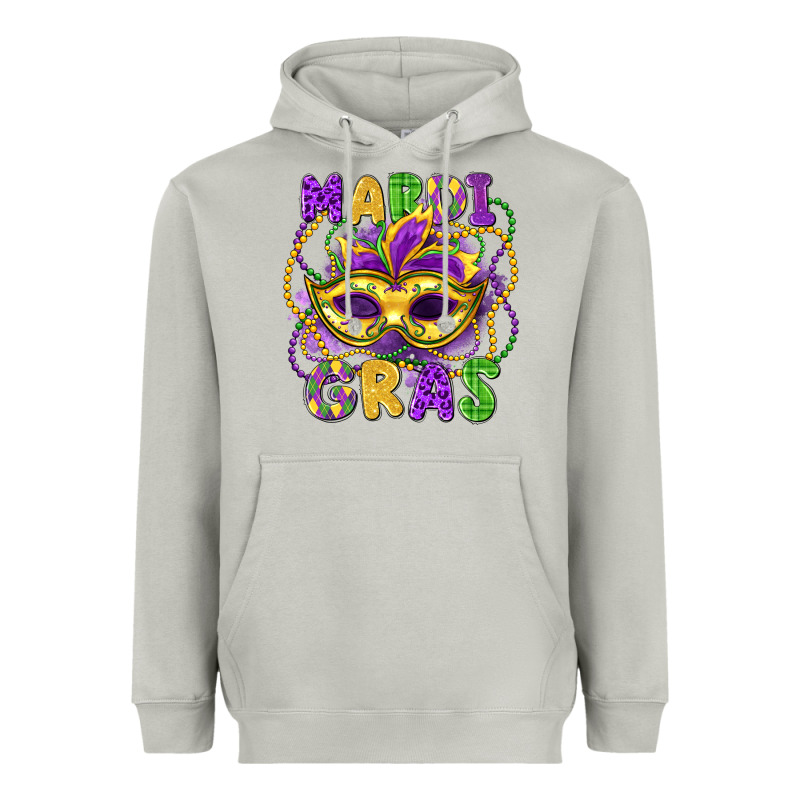 Mardi Gras Mask Heavyweight Hoodie by LillyAllenDesigns | Teevron