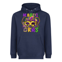 Navy mardi gras mask Heavyweight Hoodie - LillyAllenDesigns