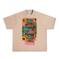 Burro raised 90's country guitar cactus sunflower's 12 oz can cooler  (slim) Urban Heavy Tee - Artiststas