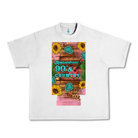 Lunar Rock raised 90's country guitar cactus sunflower's 12 oz can cooler  (slim) Urban Heavy Tee - Artiststas