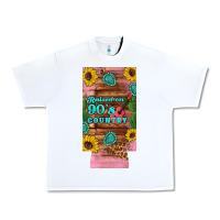 Raised 90's Country Guitar Cactus Sunflower's 12 Oz Can Cooler  (slim) Urban Heavy Tee | Teevron