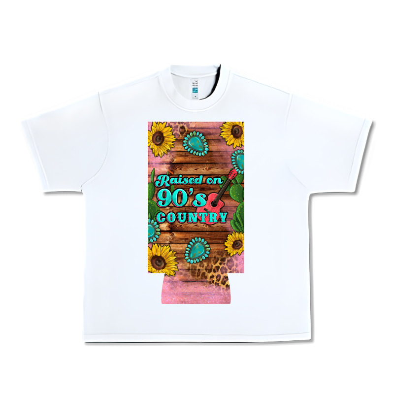 Raised 90's Country Guitar Cactus Sunflower's 12 Oz Can Cooler  (slim) Urban Heavy Tee by Artiststas | Teevron