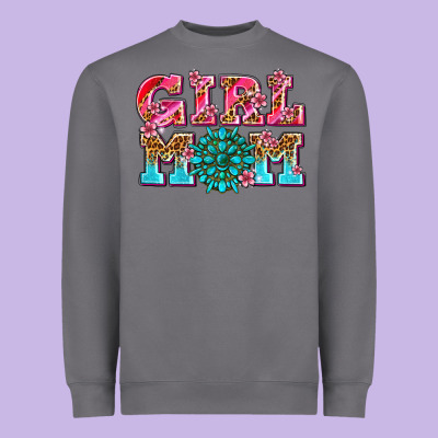 Girl Mom Heavyweight Sweatshirt Designed By Adodesignshop