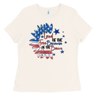 Bone land of the free because of the brave Ladies Tee - MaliasSmallBusiness