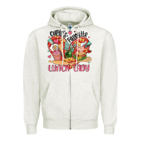 Oatmeal Heather cupids favorite lunch lady Zipper Hoodie - MaliasSmallBusiness