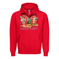 Red cupids favorite lunch lady Zipper Hoodie - MaliasSmallBusiness