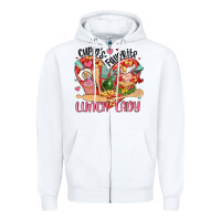 White cupids favorite lunch lady Zipper Hoodie - MaliasSmallBusiness