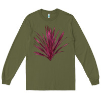 Army Green Pink Cordyline Long Sleeve Tee - LillyAllenDesigns