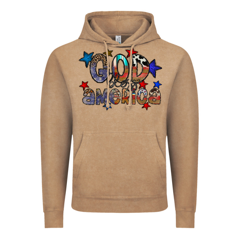 God Bless America Vintage Hoodie by CowhideDigitalArt | Teevron
