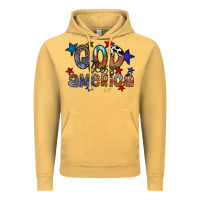 Vintage Mustard god bless america Vintage Hoodie - CowhideDigitalArt