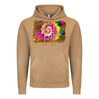 Leopard, Tie Die Backgraund Vintage Hoodie | Teevron