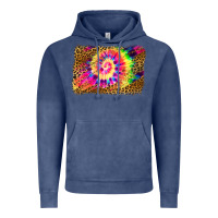 Vintage Denim leopard, tie die backgraund Vintage Hoodie - JahusDesignShop
