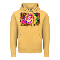 Vintage Mustard leopard, tie die backgraund Vintage Hoodie - JahusDesignShop
